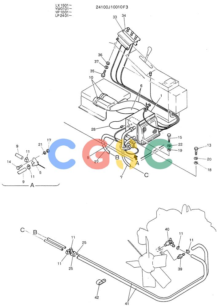神钢零件查询(K905LC) - MARK II EXCAVATOR BTW YP1001 - YP1281 (1/87-12/03) (05-019) - HEATER & DEFROSTER Kobelco