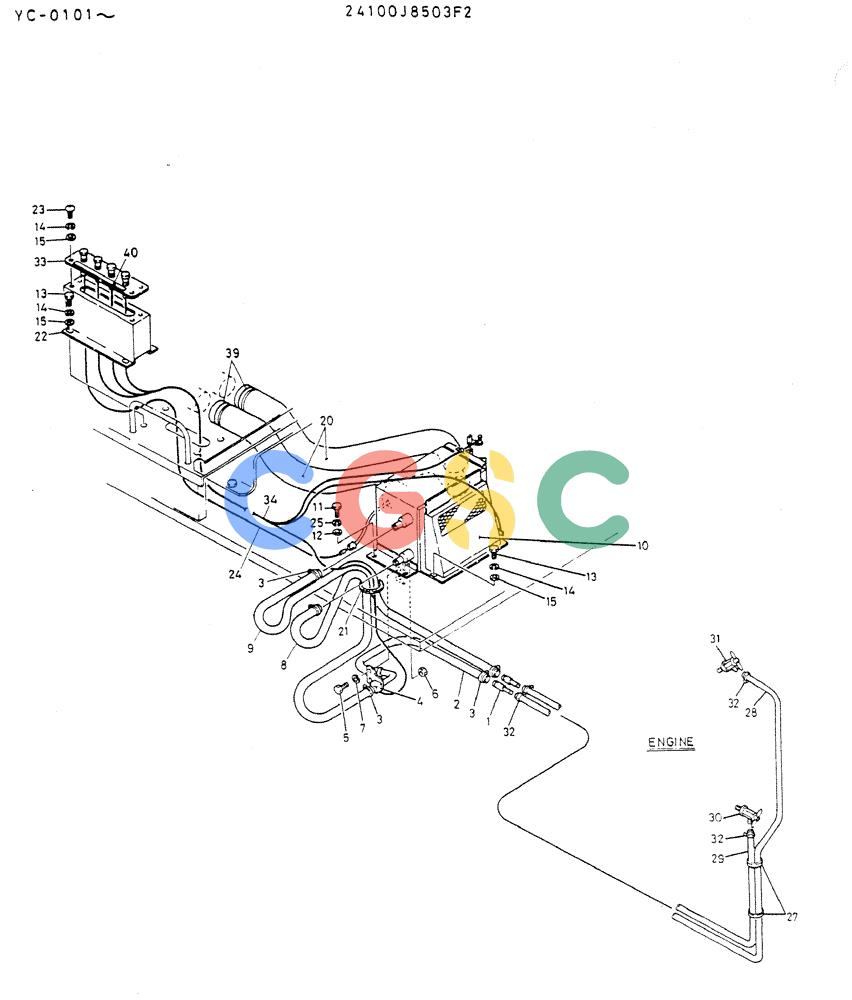 神钢零件查询(MD300LC) - EXCAVATOR BTW YC0101 - YC0300 (1/80-12/06) (05-012) - HEATER & DEFROSTER Kobelco