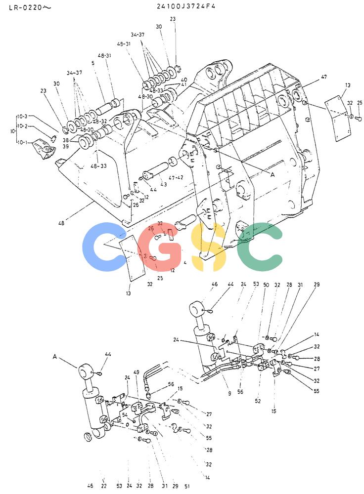 神钢零件查询(K914) - EXCAVATOR ASN LR-0143 (1/79-12/03) (08-024) - BUCKET ASSY 2.0M³ P/N 24100J3724F4 Kobelco