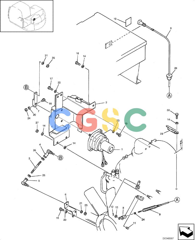 纽荷兰零件查询(E130) - CRAWLER EXCAVATOR (N.A.) (1/06-) (02 -04[00]) - ENGINE CONTROL ASSY New Holland Constructuion