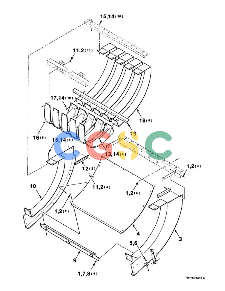 凯斯零件查询(8590) - CASE IH LARGE (4 X 4) RECTANGULAR BALER (NORTH AMERICA) (1/98-12/00) (05-14) - FEEDER CHUTE ASSEMBLY Case Agriculture