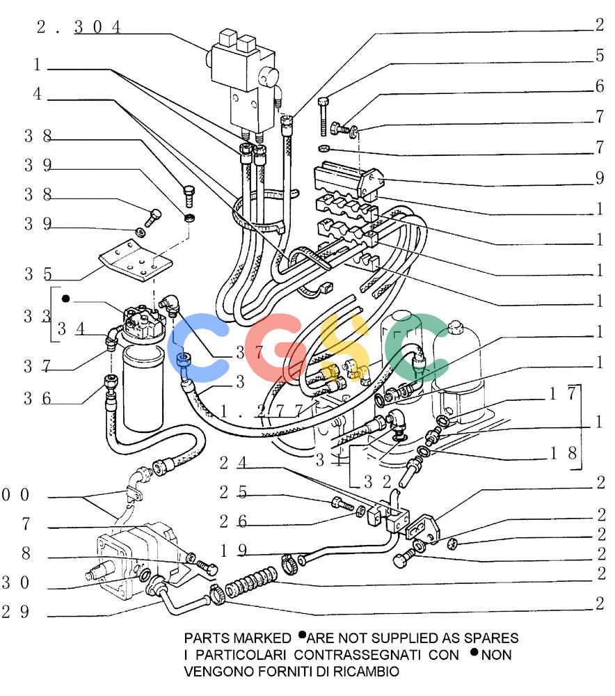 纽荷兰零件查询(FD145) - CRAWLER DOZER (N.A. VERSION) (10/98-) (2.319[01]) - STEERING CONNECTING PIPING New Holland Constructuion