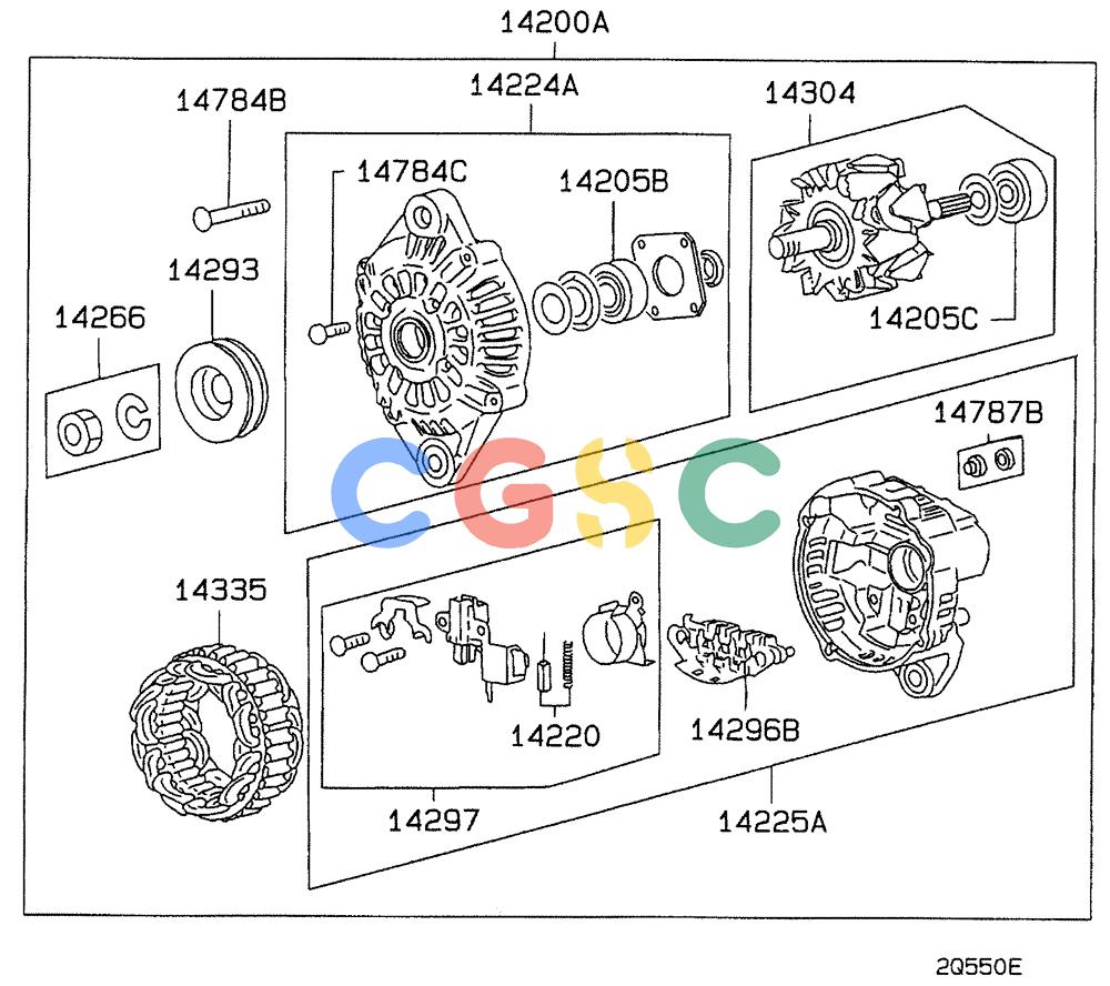 神钢零件查询(ED190LC-6E) - BLADE RUNNER EXCAVATOR/DOZER BTW YL03U0136 - YL03U0292 (1/05-12/06) (16-110[02]) - ALTERNATOR AND REGULATOR Kobelco