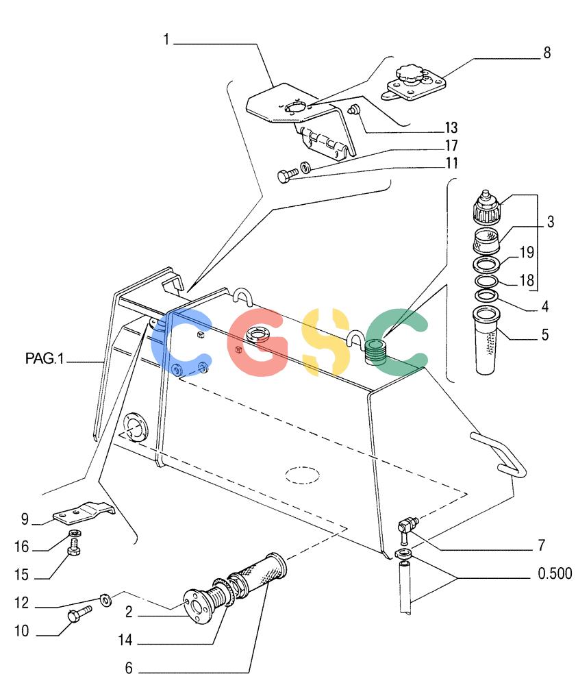 纽荷兰零件查询(FD255) - CRAWLER DOZER (N.A. VERSION) (7/95-) (0.510[02]) - FUEL AND OIL TANK New Holland Constructuion