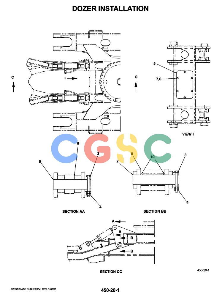 神钢零件查询(ED190LC-6E) - BLADE RUNNER EXCAVATOR/DOZER BTW YL03U0136 - YL03U0292 (1/05-12/06) (03-022) - DOZER INSTALLATION Kobelco