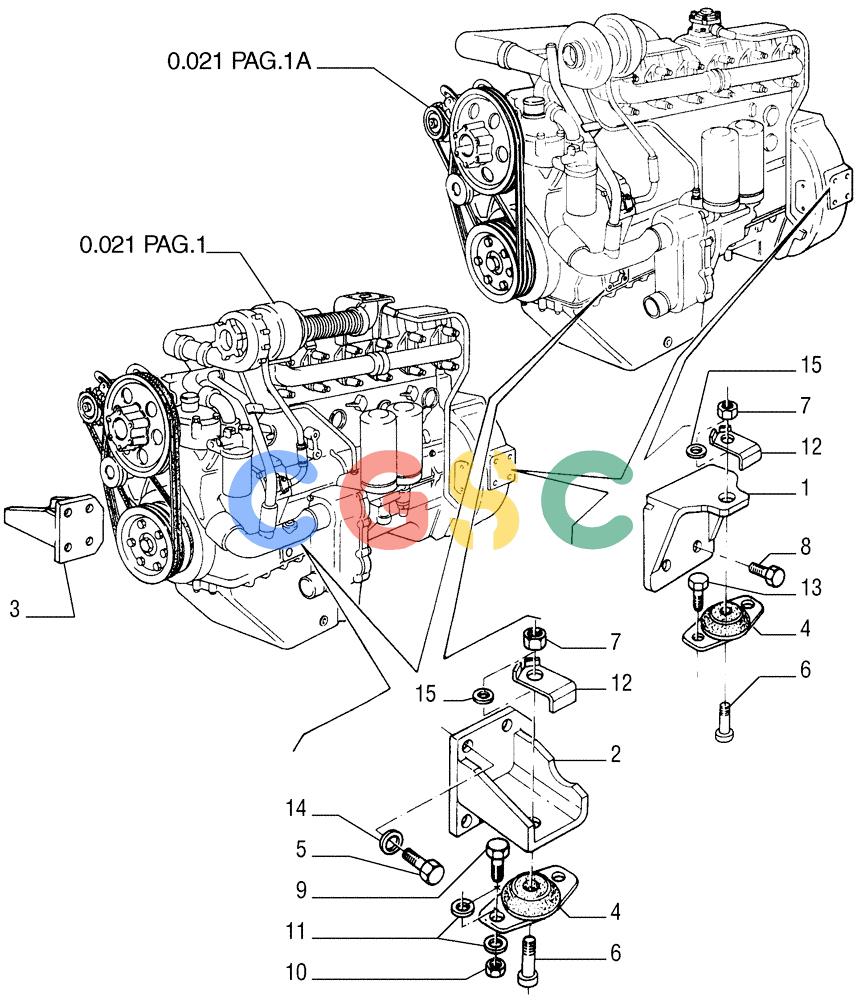 纽荷兰零件查询(FD255) - CRAWLER DOZER (N.A. VERSION) (7/95-) (0.500[01]) - SUSPENSION - ENGINE New Holland Constructuion