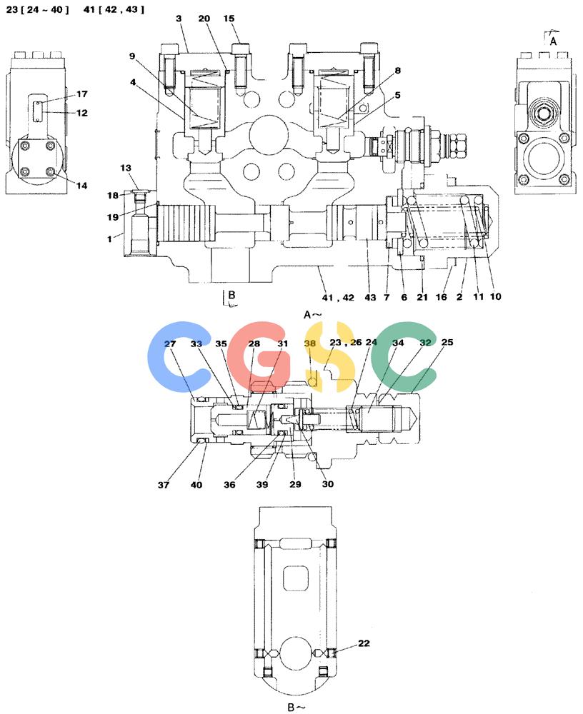 纽荷兰零件查询(E805) - CRAWLER EXCAVATOR (1/05-) (08-133-00[01]) - VALVE - DIPPER New Holland Constructuion