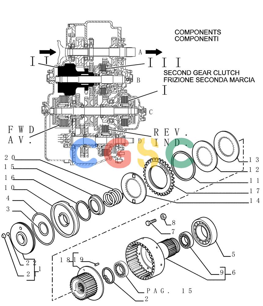 纽荷兰零件查询(DC150.B) - CRAWLER DOZER TIER 2 (3/03-) (1.211[18]) - TRANSMISSION New Holland Constructuion