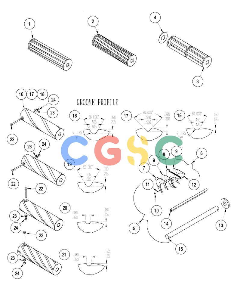 凯斯零件查询(1124) - CONCORD AIR SYSTEM (5/99-12/00) (E21) - METERING ROLL ASSEMBLIES Case Agriculture
