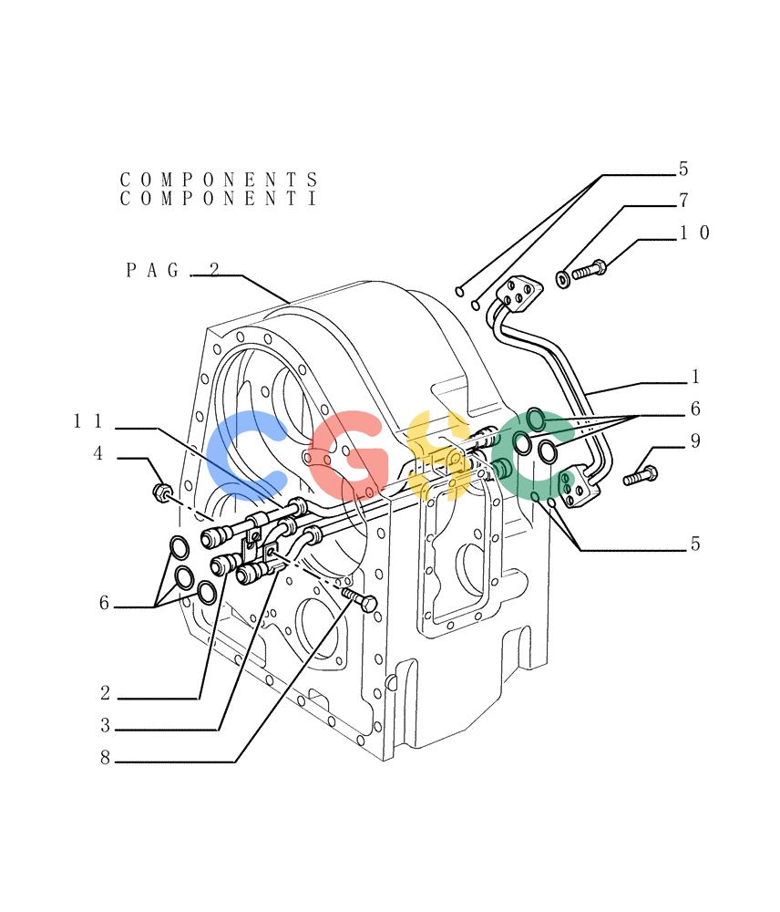 纽荷兰零件查询(DC150PS) - CRAWLER DOZER (1.211[08]) - TRANSMISSION - PIPING New Holland Constructuion