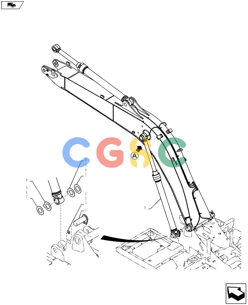 纽荷兰零件查询(E135BSRLC) - CRAWLER EXCAVATOR ASN YH06-08001 (03-011[01]) - CYLINDER INSTALLATION (BOOM) New Holland Constructuion