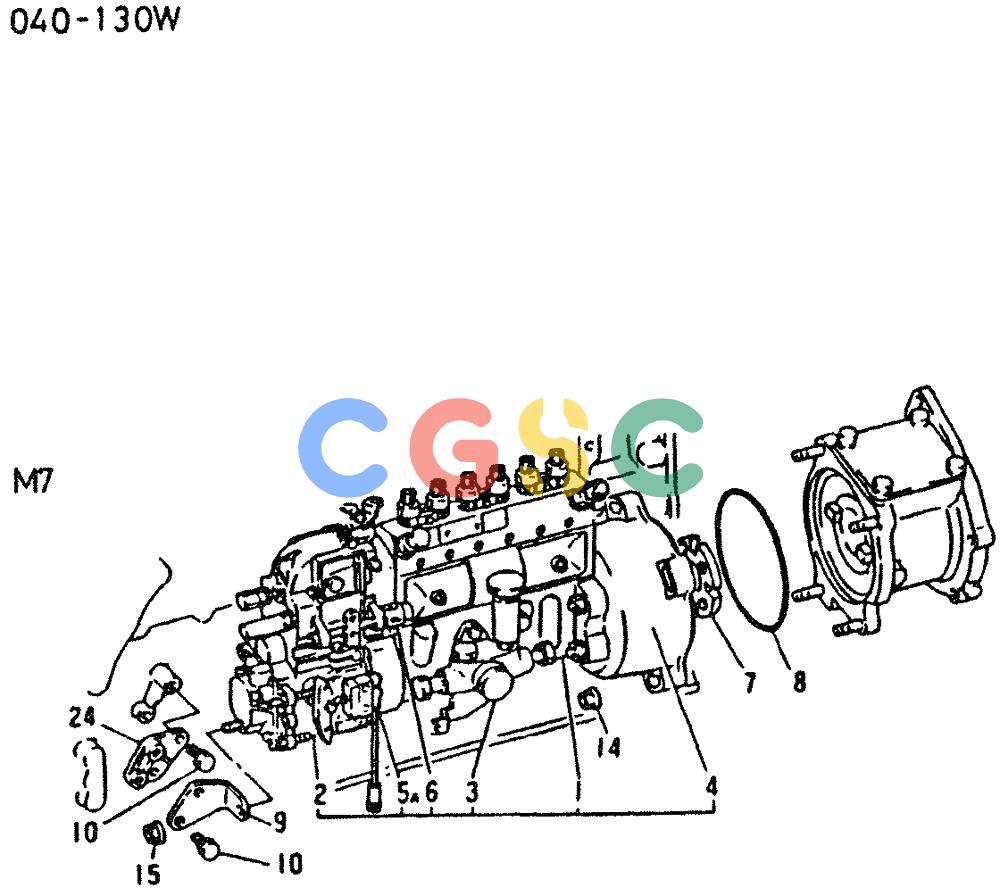 神钢零件查询(6D16-T) - MITSUBISHI DIESEL ENGINE - K909 II & K909LC II EXCAVATORS (1/87-12/06) (02-002) - FUEL INJECTION PUMP GENERAL Kobelco