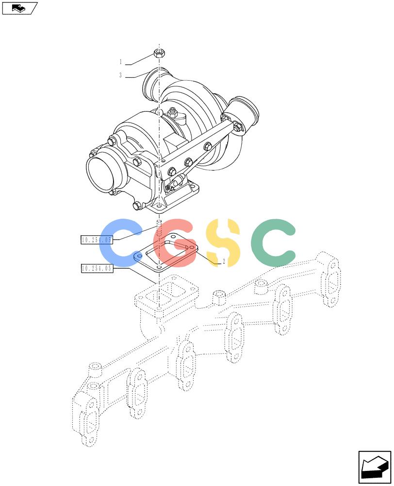 神钢零件查询(F4GE9684R J605) - ENGINE 5801404376 - 84370655 (11/13-) (10.250.01) - TURBOCHARGER (2855732) Kobelco