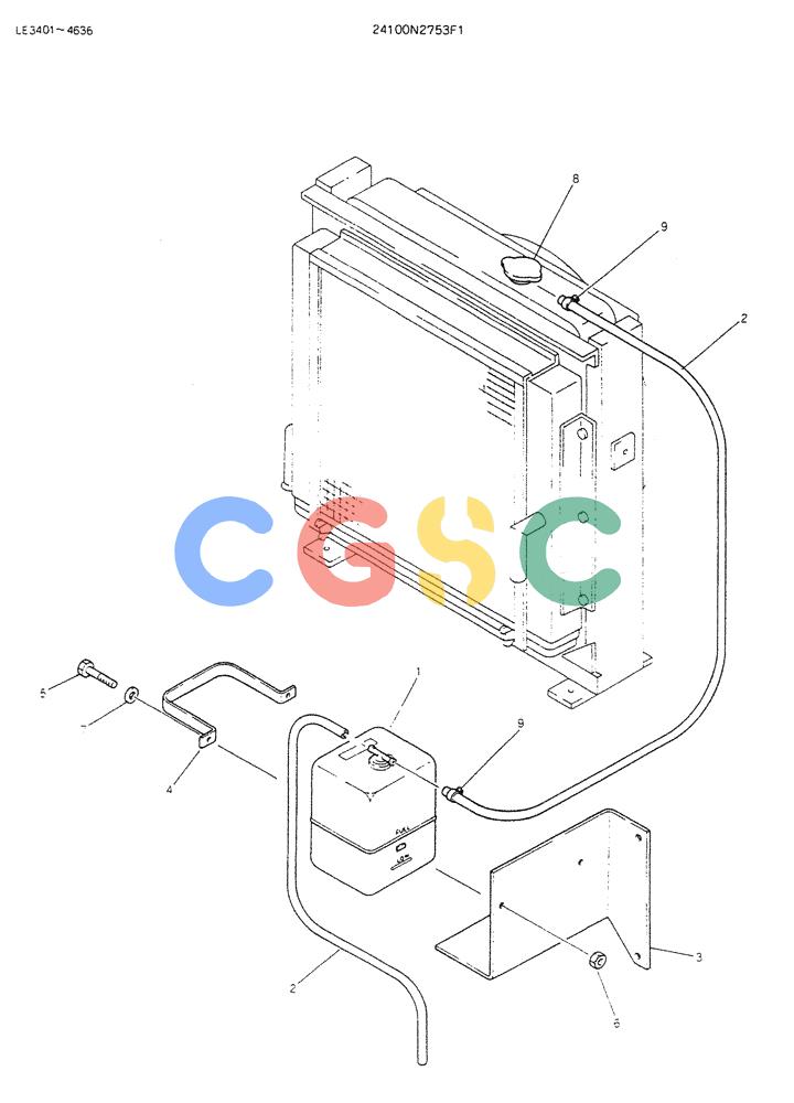 神钢零件查询(K903B) - EXCAVATOR ASN LE3401 (1/85-12/03) (08-008) - TANK ASSY Kobelco