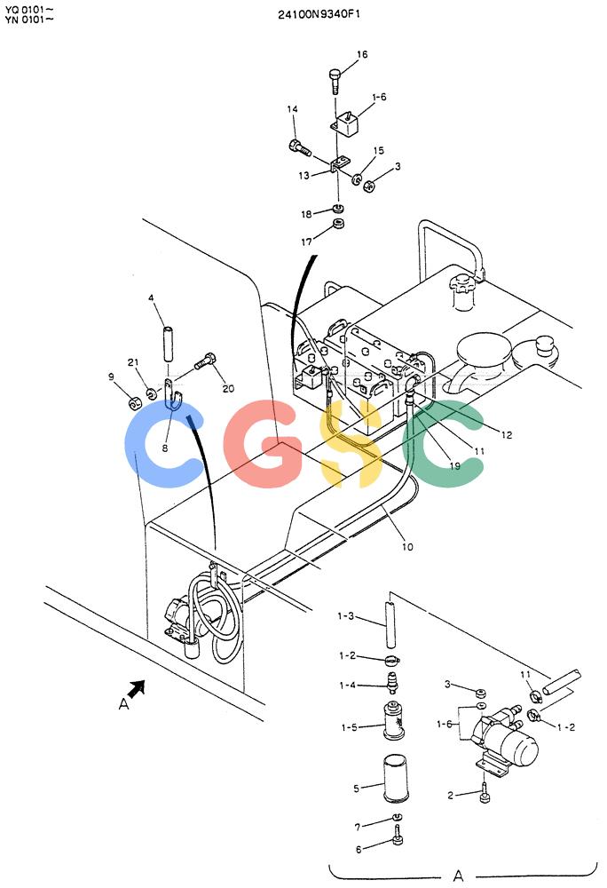神钢零件查询(K907LC) - MARK II EXCAVATOR BTW YQ0101 - YQ0564 (1/87-12/03) (08-001) - PUMP ASSY, FUEL Kobelco