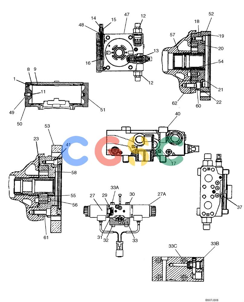 纽荷兰零件查询(D150B) - CRAWLER DOZER TIER 3 (HYDRO) (10/07-) (06-13) - PUMP ASSEMBLY, TANDEM New Holland Constructuion