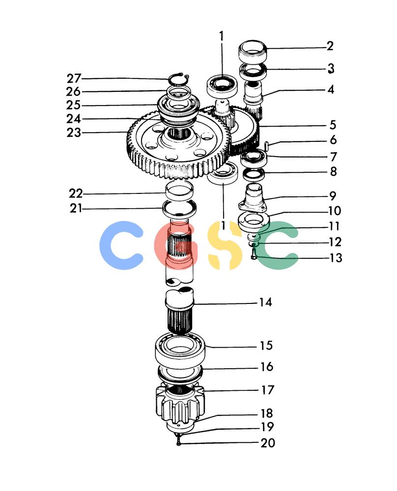 纽荷兰零件查询(H48) - RICHIER EXCAVATOR (1/74-12/84) (07A03) - PINION & GEAR ASSEMBLY, SWING REDUCTION New Holland Constructuion
