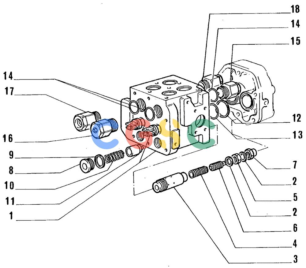 纽荷兰零件查询(FL14E) - CRAWLER LOADER (E3.31[002]) - DISTRIBUTOR VALVE New Holland Constructuion