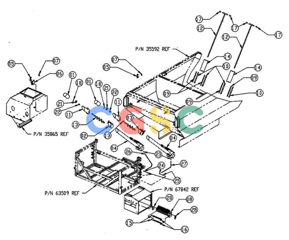 凯斯零件查询(FLEX-AIR) - APPLICATOR (1995-1997) (2/95-2/97) (03-003) - 4" AUGER GROUP Case Agriculture
