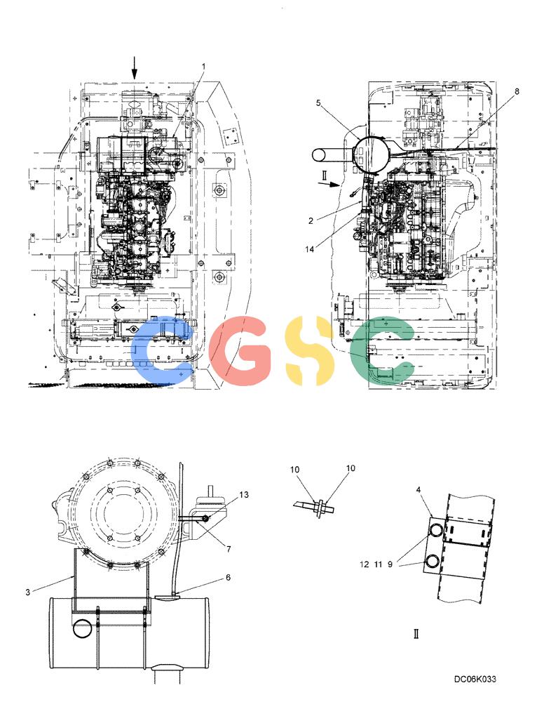 纽荷兰零件查询(E215B) - CRAWLER EXCAVATOR - TIER 3 (NA) - ASN N7DA21001 (1/07-) (1.009[00]) - MUFFLER ASSEMBLY (YN12P00039F1) New Holland Constructuion