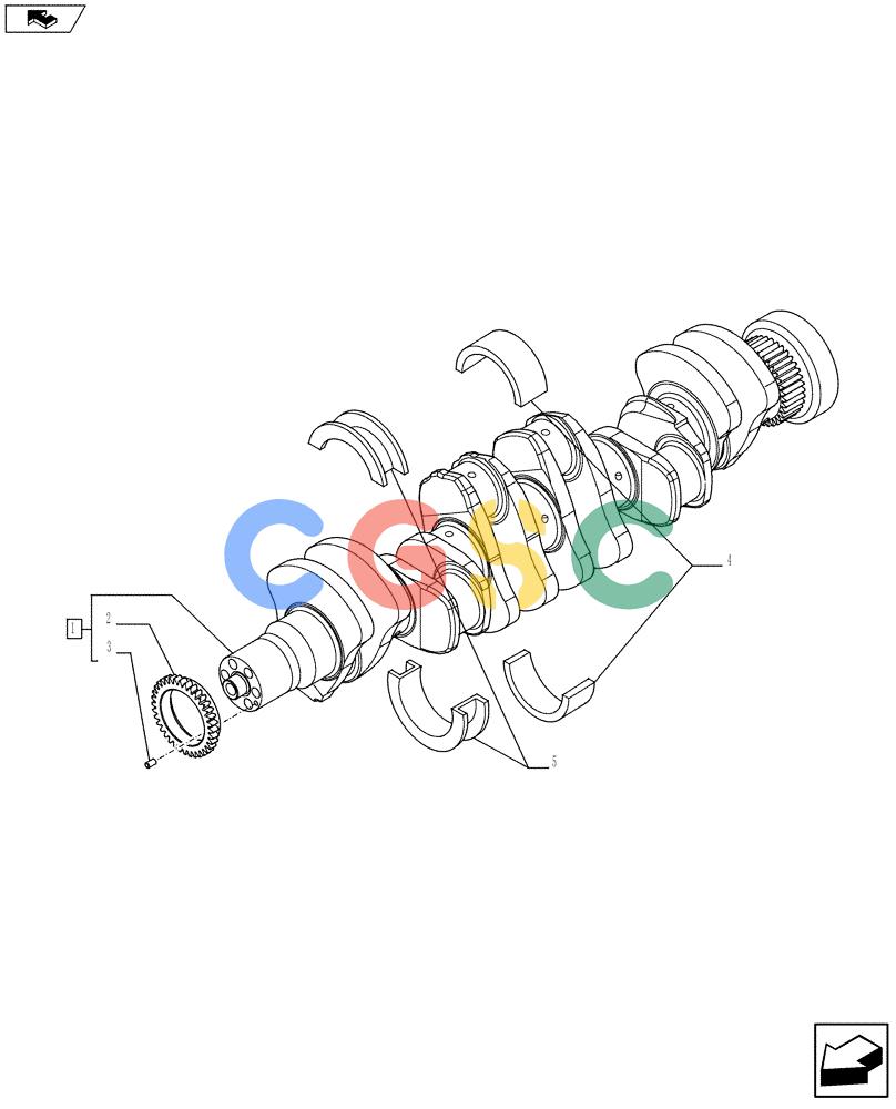 神钢零件查询(F4HFE613V A003) - ENGINE 5801366314 - 84169139 (9/10-) (10.103.01) - CRANKSHAFT (504068995) Kobelco