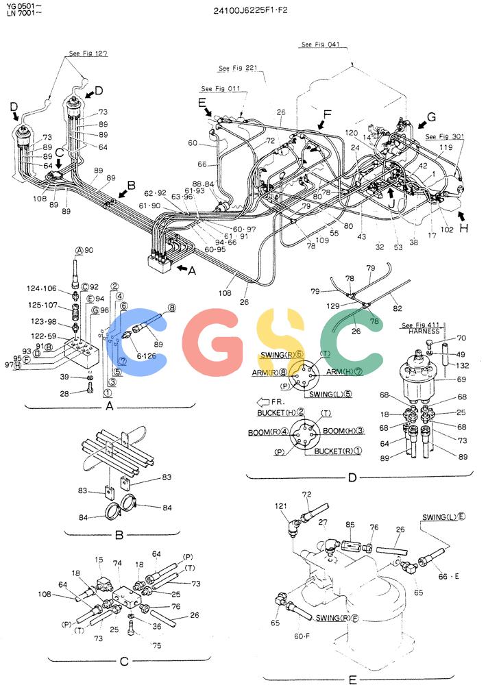 神钢零件查询(K907DLC) - EXCAVATOR ASN YG0501 (1/86-12/03) (03-009[01]) - REMOTE CONTROL ASSY (MULTI) Kobelco