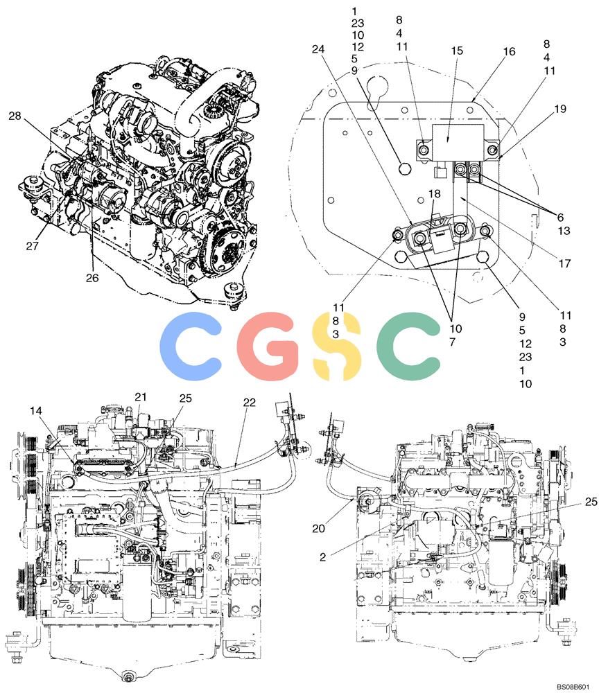 纽荷兰零件查询(D95B) - CRAWLER DOZER TIER 3 (3/08-) (04-23) - GRID HEATER New Holland Constructuion