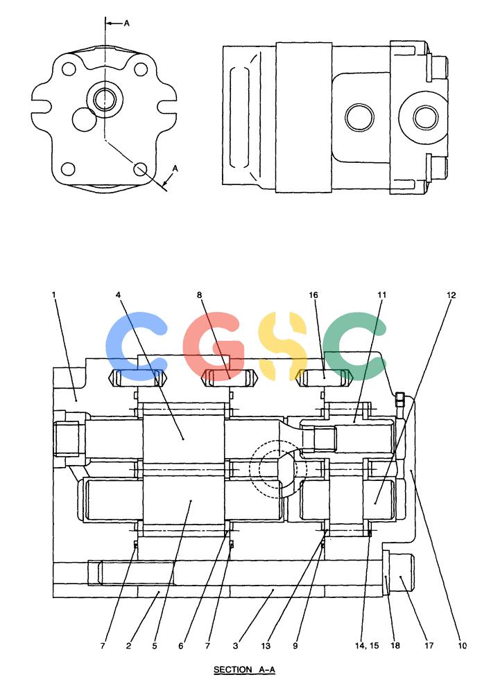 纽荷兰零件查询(E70) - MIDI CRAWLER EXCAVATOR (NA) (1/06-) (148) - PUMP ASSEMBLY, GEAR New Holland Constructuion