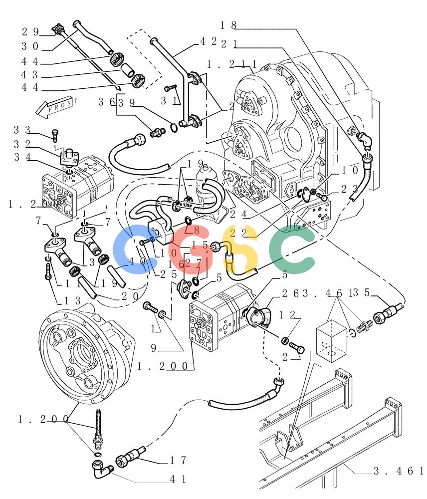 纽荷兰零件查询(DC150PS) - CRAWLER DOZER (1.220[01]) - TRANSMISSION LUBRICATION SYSTEM New Holland Constructuion