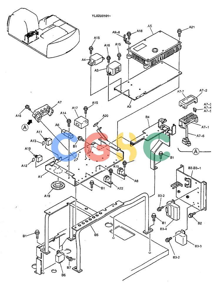神钢零件查询(ED190LC) - BLADE RUNNER EXCAVATOR/DOZER BTW YL02U0101 - YL03U0135 (1/02-12/06) (01-059[01]) - CONTROLLER GROUP Kobelco