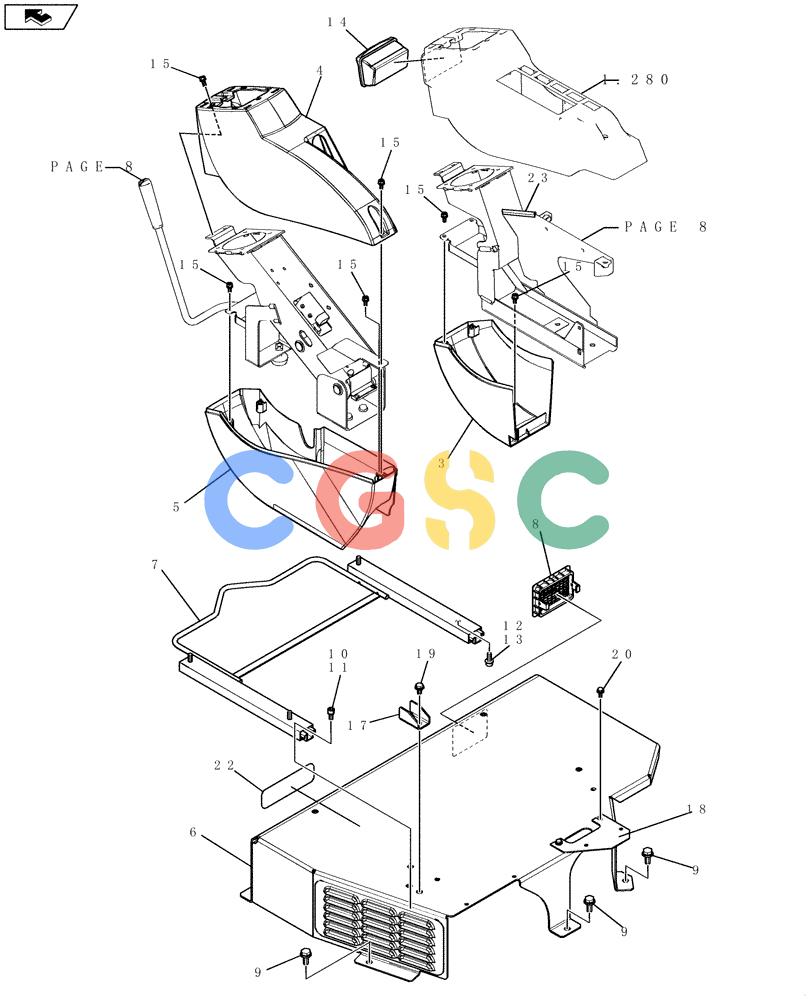 纽荷兰零件查询(E235BSR) - CRAWLER EXCAVATOR (5/07-) (1.070[04]) - CONTROLS New Holland Constructuion
