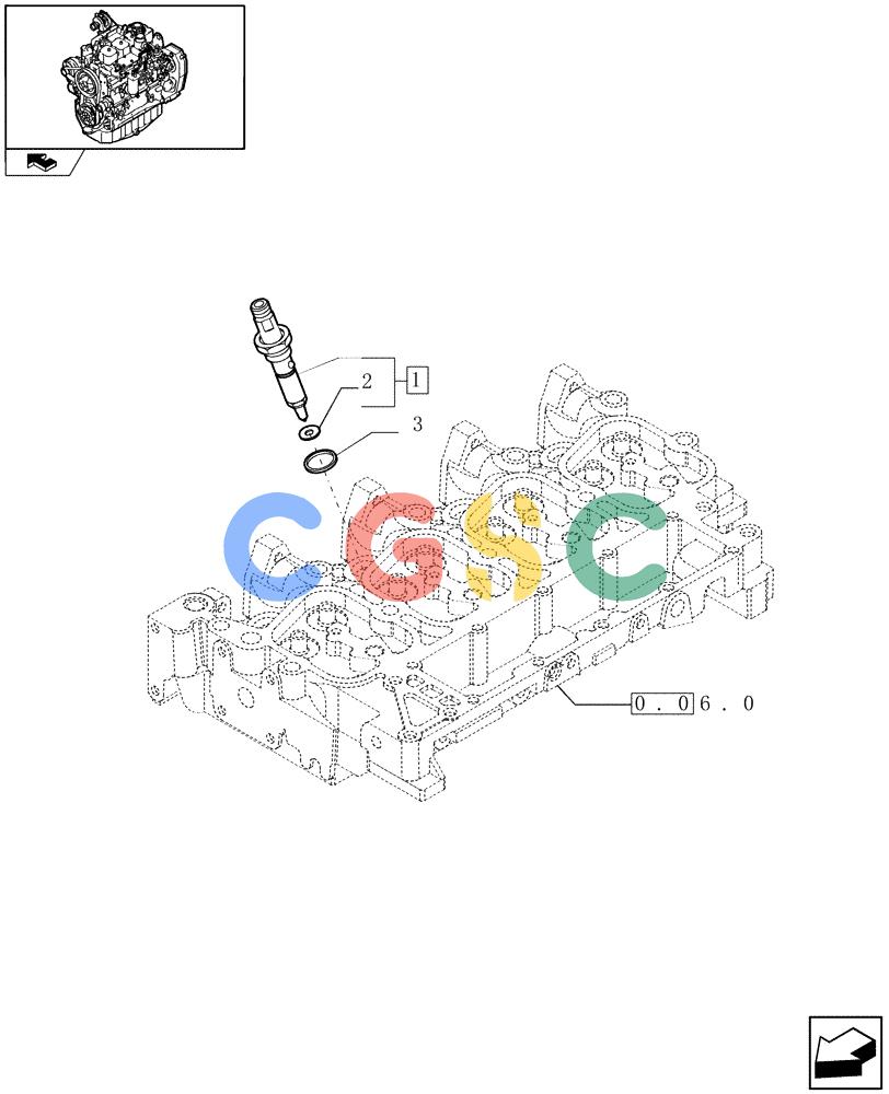 神钢零件查询(F4GE9484A J600) - ENGINE 504120790 - 87052264 (1/07-12/10) (0.14.0[02]) - INJECTION EQUIPMENT - INJECTOR (2855692) Kobelco