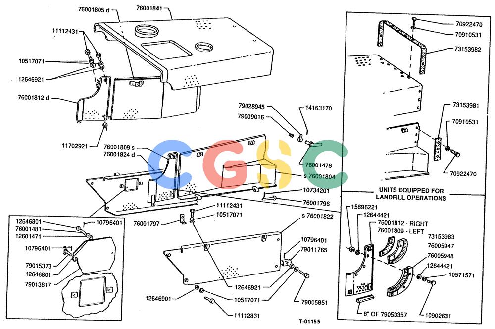 纽荷兰零件查询(FD20) - CRAWLER DOZER (L1.01/1[001]) - HOOD ASSY. New Holland Constructuion