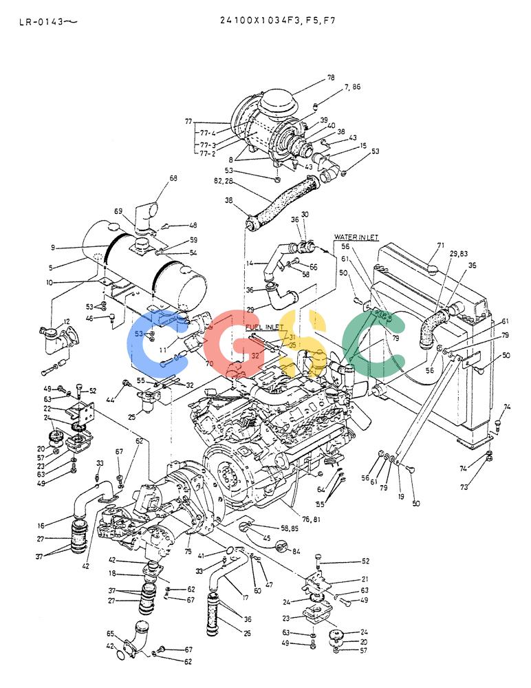 神钢零件查询(K914) - EXCAVATOR ASN LR-0143 (1/79-12/03) (07-003) - INSTAL, POWER-PLANT (FOR EXTREME HEAT) Kobelco