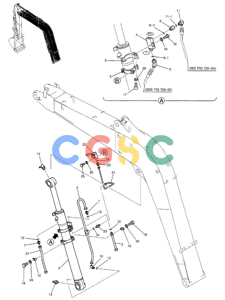 纽荷兰零件查询(EH80) - MIDI CRAWLER EXCAVATOR ASN LF04-02000 (N4TA18001 thru N4TA18010, ASN N5TA18011 -) (NA) (1/ (169) - HYDRAULIC LINES, CYLINDER (WITH SWITCH, PRESSURE) (BOOM SAFETY) New Holland Constructuion