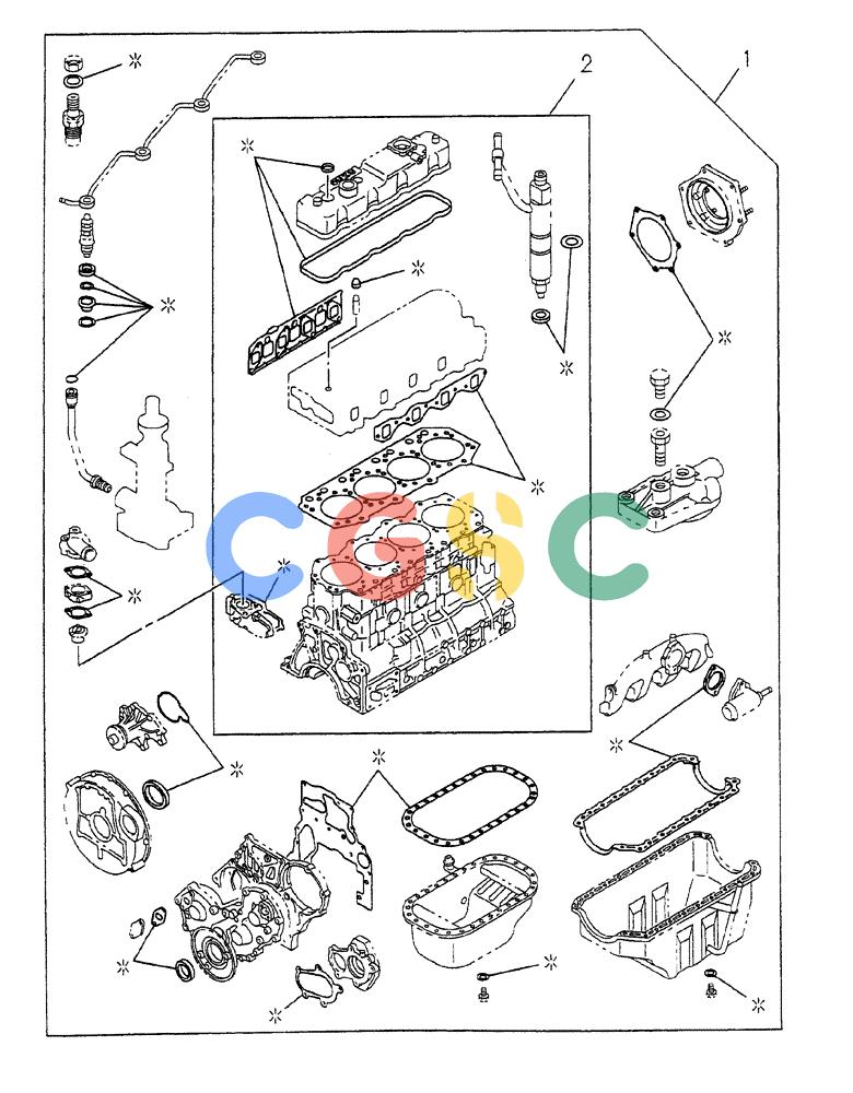 纽荷兰零件查询(EH80) - MIDI CRAWLER EXCAVATOR ASN LF04-02000 (N4TA18001 thru N4TA18010, ASN N5TA18011 -) (NA) (1/ (219) - ENGINE GASKET KIT New Holland Constructuion