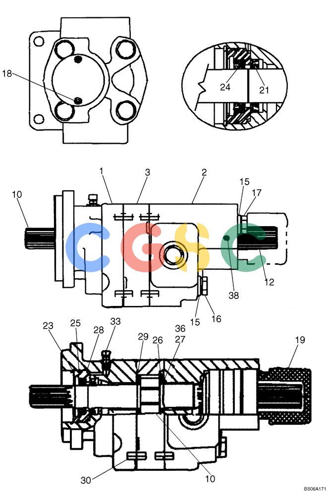 纽荷兰零件查询(DC85) - CRAWLER DOZER (8/04-) (08-02A) - PUMP ASSY, HYDRAULIC - MODELS WITH PTO New Holland Constructuion