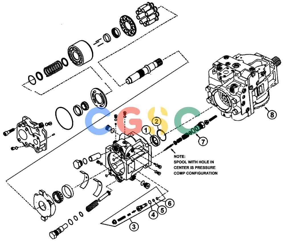 凯斯零件查询(437) - FLEX-AIR APPLICATOR (5/98-2/99) (07-006) - PUMP, HYD SERIES 45, CW, 14T Case Agriculture