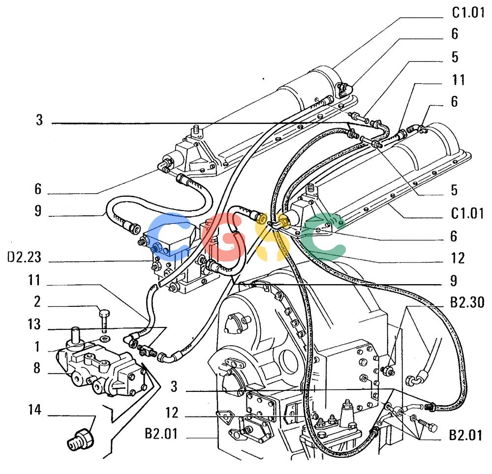 纽荷兰零件查询(FL14E) - CRAWLER LOADER (C1.02[001]) - BRAKE HYDRAULIC SYSTEM New Holland Constructuion