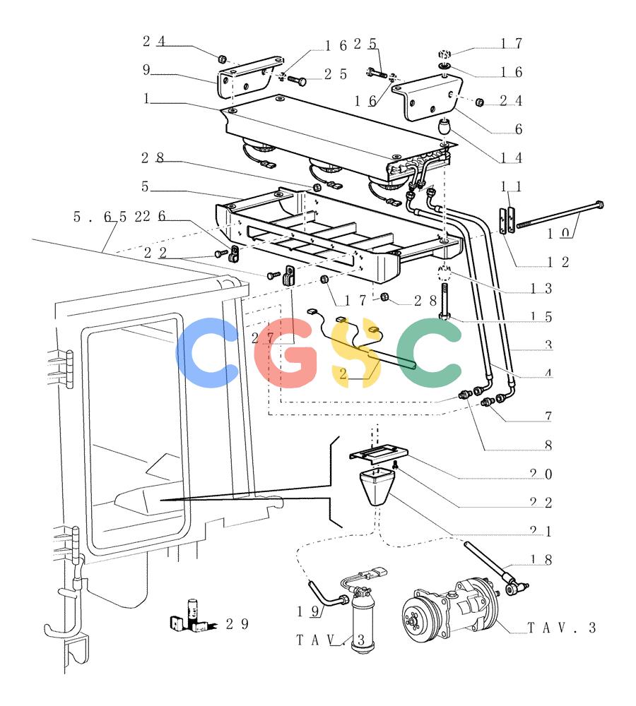 纽荷兰零件查询(FD145) - CRAWLER DOZER (N.A. VERSION) (10/98-) (9.665[07]) - AIR CONDITIONING - CONDENSER - OPTIONAL CODE 76048477 New Holland Constructuion