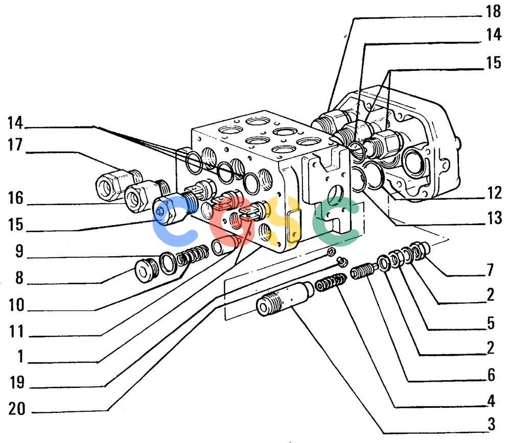 纽荷兰零件查询(FL14E) - CRAWLER LOADER (E3.31/1[002]) - DISTRIBUTOR VALVE New Holland Constructuion