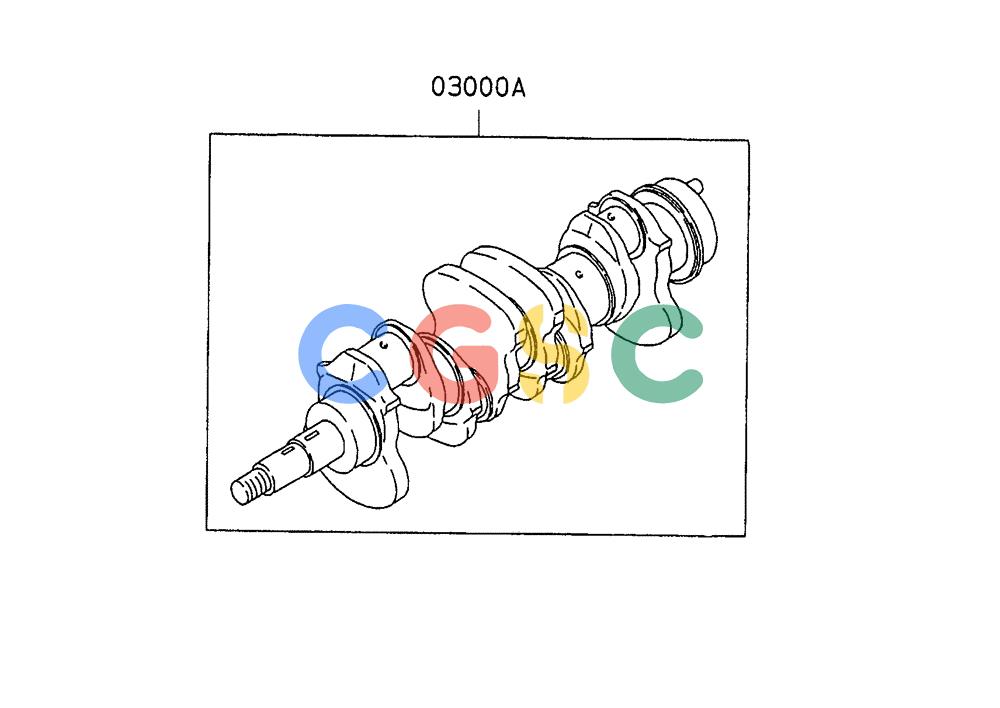 神钢零件查询(SK160LC-6E) - DYNAMIC ACERA EXCAVATOR 08/2004 ASN YM03U0523 (8/04-12/07) (09-004 ) - CRANKSHAFT ASSY ALL Kobelco