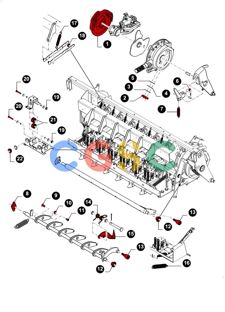 凯斯零件查询(LB433S) - BIG RECTANGULAR BALER (9/08-12/12) (00.00LB027[01]) - MAINTENANCE PARTS, KNOTTERS - GEARBOX, TWINE TENSIONER, TRIP MECHANISM & TUCKER ARM Case Agriculture