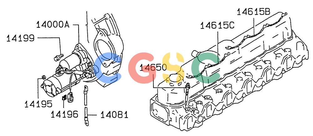 纽荷兰零件查询(E235SRLC) - CRAWLER EXCAVATOR BTW YU04-00837 - YU04-01417 (08-032[01]) - STARTER New Holland Constructuion