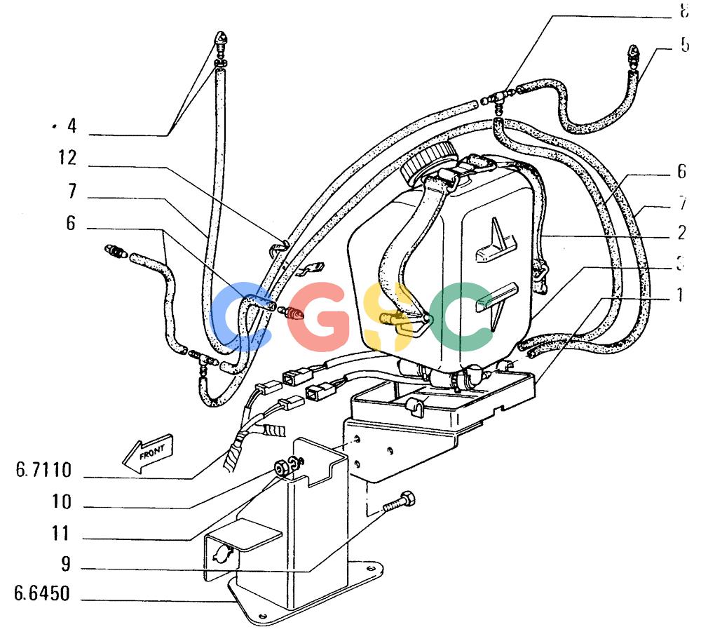 纽荷兰零件查询(FD14E) - CRAWLER DOZER (95.6520[003]) - ROPS CAB-WINDSHIELD WASHER New Holland Constructuion