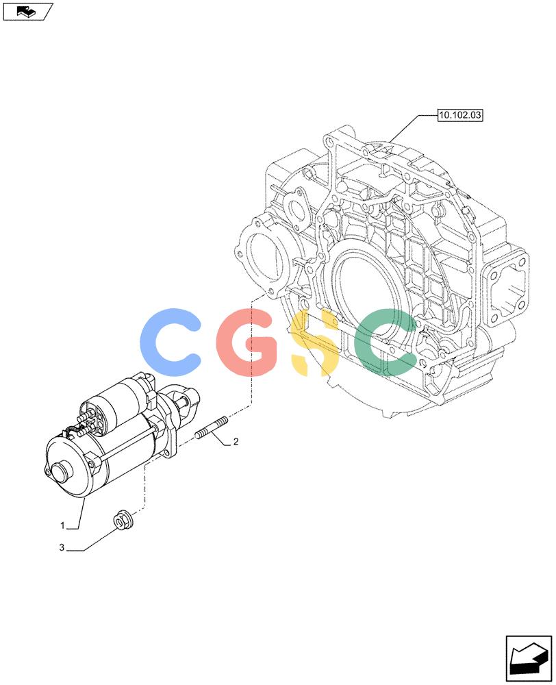 神钢零件查询(F4HFE613T A004) - ENGINE 504384900 - 84232924 (3/11-) (55.201.01) - STARTER MOTOR (2855232 - 2855453) Kobelco