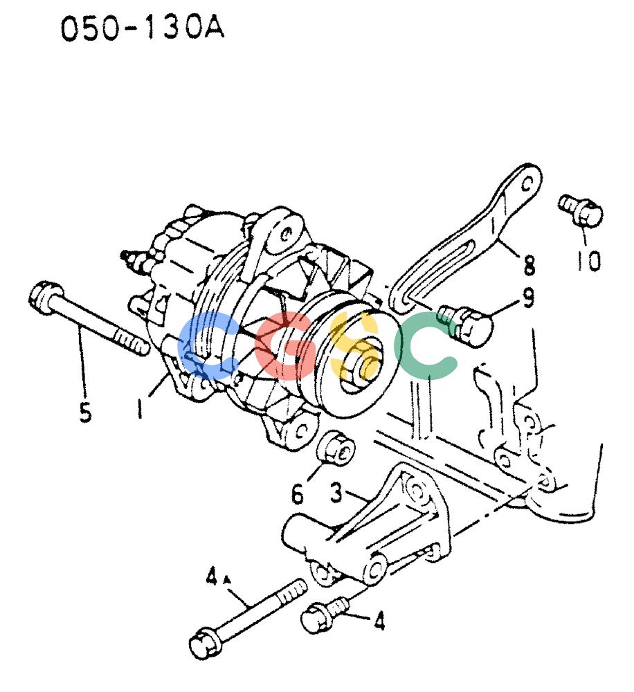 神钢零件查询(MD200C) - EXCAVATOR BTW YQU0701 - YQU2000 (1/80-12/06) (17-064) - ALTERNATOR GENERAL 050-130A Kobelco