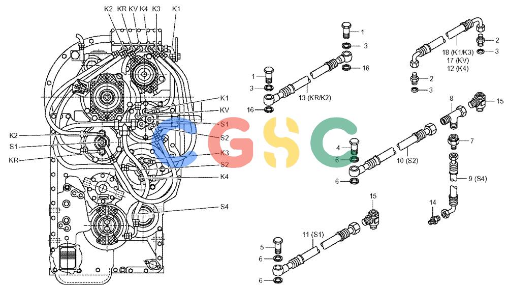纽荷兰零件查询(AD300) - ARTICULATED DUMP TRUCK (1/01-) (1.212/3[21]) - TRANSMISSION - PIPING New Holland Constructuion