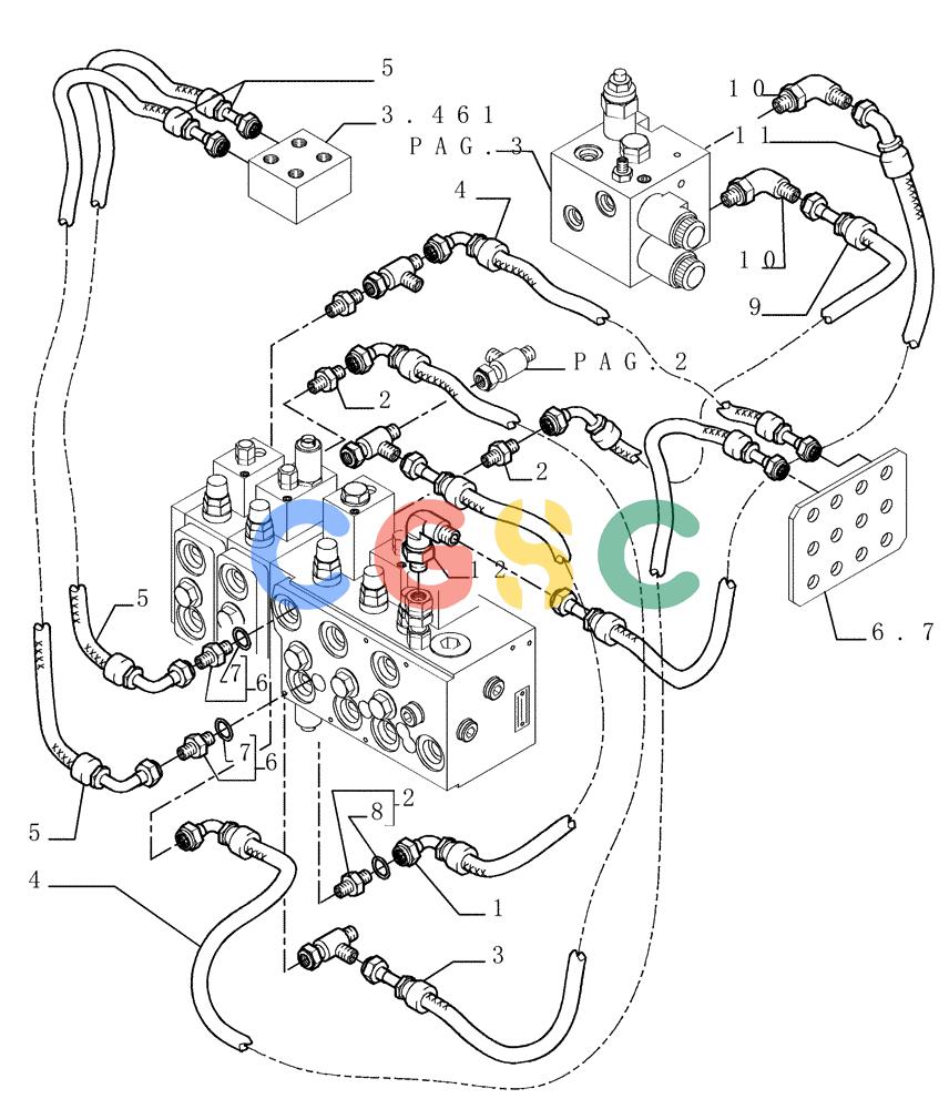 纽荷兰零件查询(DC150PS) - CRAWLER DOZER (3.434[06]) - HYDRAULIC SYSTEM PIPING New Holland Constructuion
