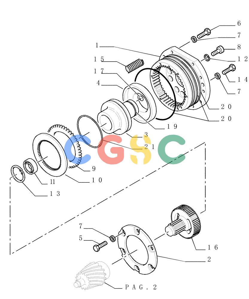纽荷兰零件查询(DC150.B) - CRAWLER DOZER TIER 2 (3/03-) (1.266[03]) - REAR TRANSMISSION - BRAKES New Holland Constructuion